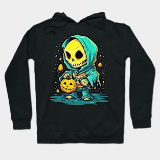 Eerie Halloween Ghoul Art - Spooky Season Delight Hoodie